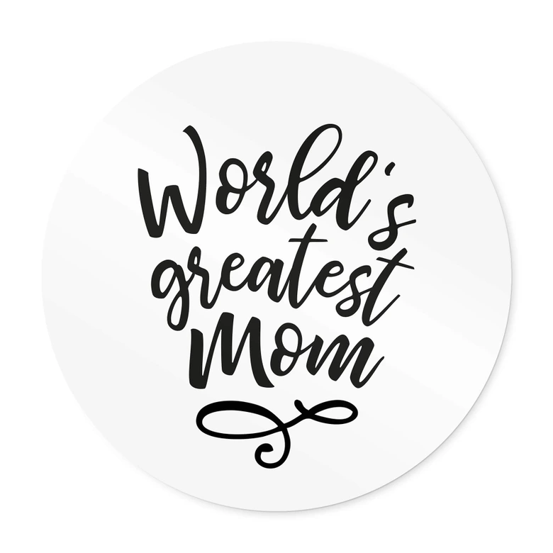 Poster Världens bästa mamma - Rund 