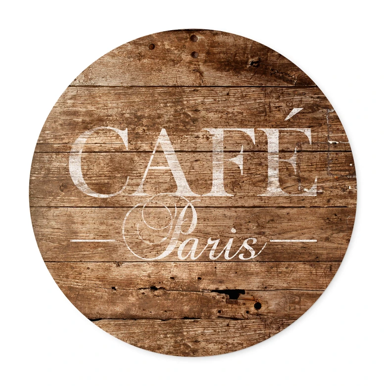 Poster Café Paris - Rund 