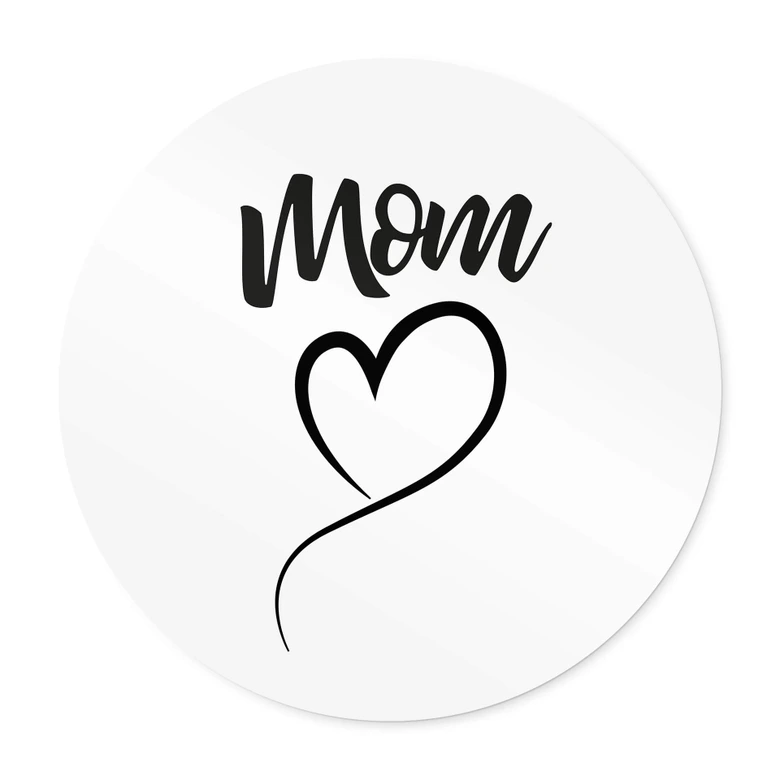 Poster Mamma Hjärta - Rund 