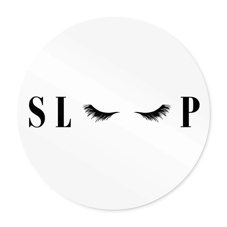 Poster Sleep für das Schlafzimmer - Rund 