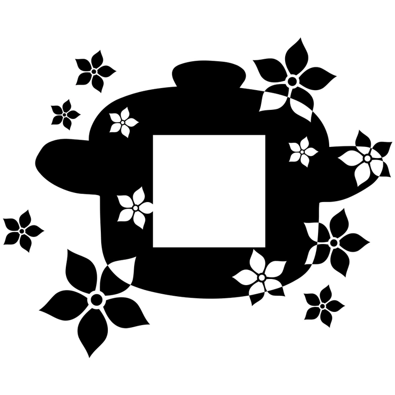 Wandtattoo Blumentopf 