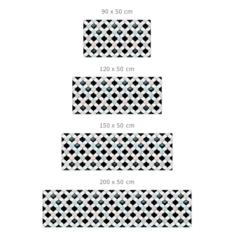 Self-adhesive kitchen splashback Geometric Sample with diamond stones - Treechild 