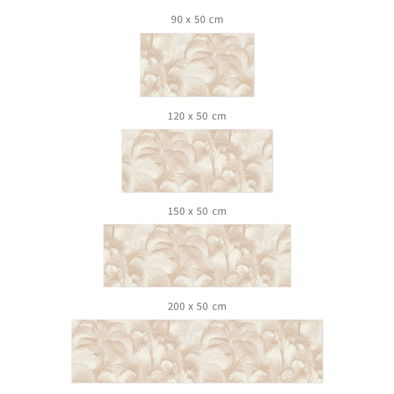 Self-adhesive kitchen splashback palm trees in the jungle beige - Bloomery Decor 