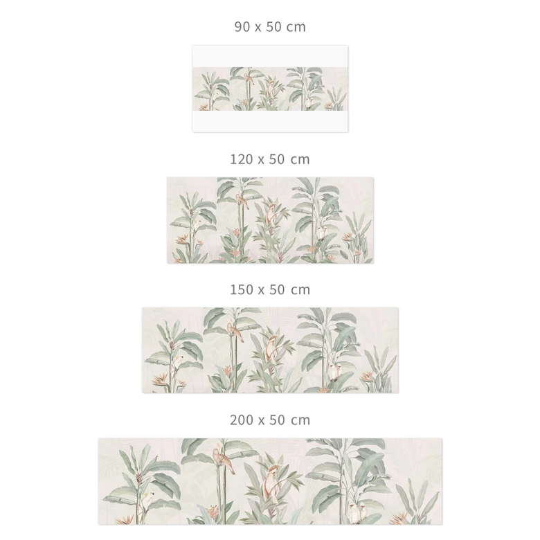 Self-adhesive kitchen splashback Tropical forest with cockatoos - Bloomery Decor 