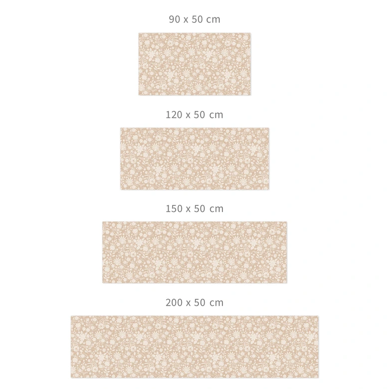 Salpicadero de cocina autoadhesivo Flores vintage con aspecto de lino - Bloomery Decor 