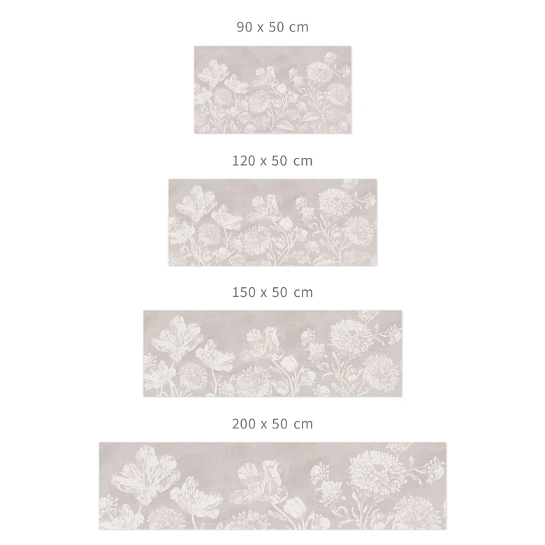 Självhäftande Stänkpanel med vildblommor i kritlook beige - Bloomery Decor 