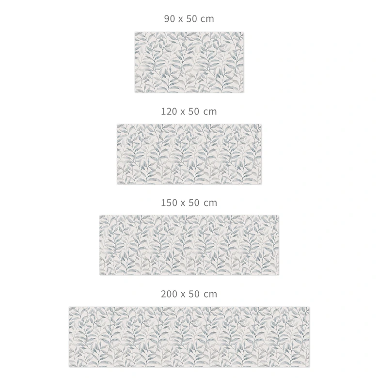 Selbstklebende Küchenrückwand Zarte Aquarell-Blätter - Soft Grau - Bloomery Decor 