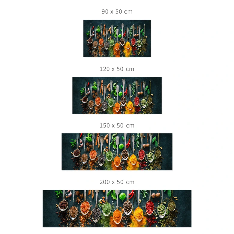 Salpicadero de cocina autoadhesivo Colorida variedad de especias 