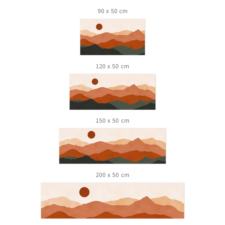 Self-adhesive kitchen splashback Gentle hills in the evening sun - Costa 