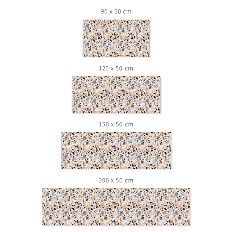 Self-adhesive kitchen splashback Colorful terrazzo stones - Treechild 