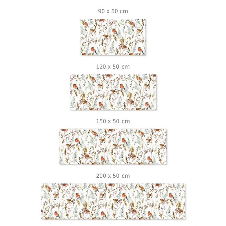 Salpicadero de cocina autoadhesivo gorriones y petirrojos - UN Designs 