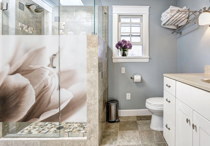 Sichtschutzfolie Tulpe im Detail - quadratisch 