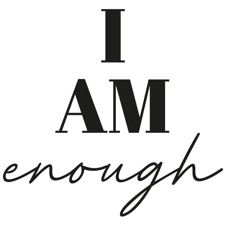 Spiegel Sticker, Dekorativer Aufkleber I am enough 
