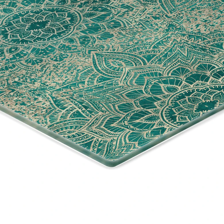 Spatscherm Mandala Boho goud-groen - Bloomery Decor 