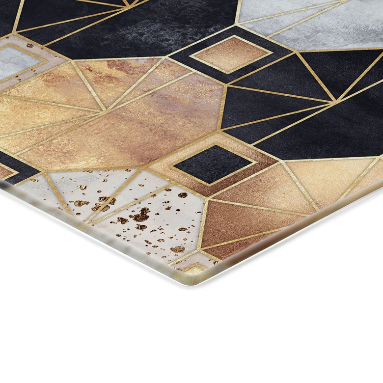 Spritzschutz Fredriksson - Art Deco: Gold und Schwarz 