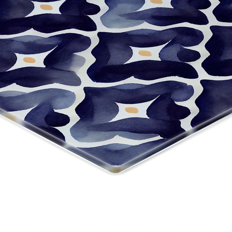 Spritzschutz Aquarell Blumen blau - Treechild 