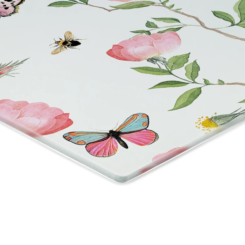Spritzschutz Rosa Christrosen im Frühling - UN Designs 