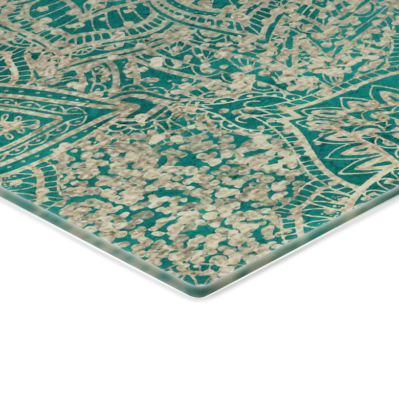 Spritzschutz Mandala Boho Gold-grün - Bloomery Decor - Panorama 