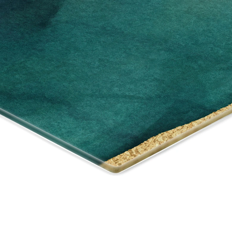 Pannello paraschizzi Marmo in oro-verde - Haase 