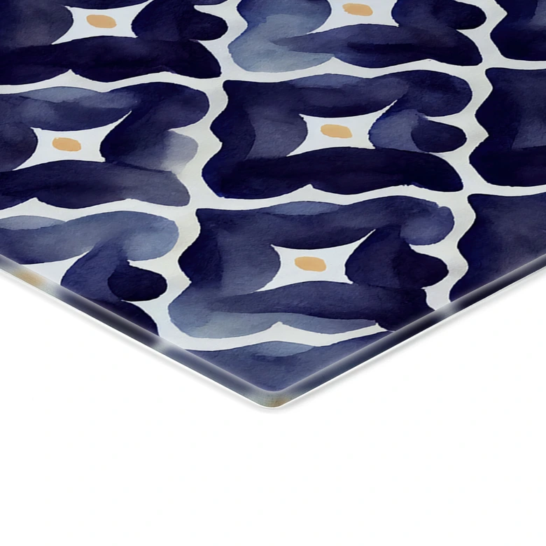Spritzschutz Aquarell Blumen blau - Treechild - Panorama 