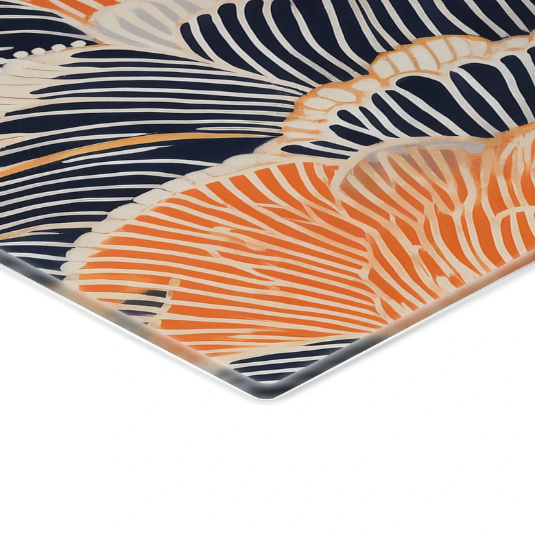 Spritzschutz Muschelmuster in Orange-blau - Treechild - Panorama 