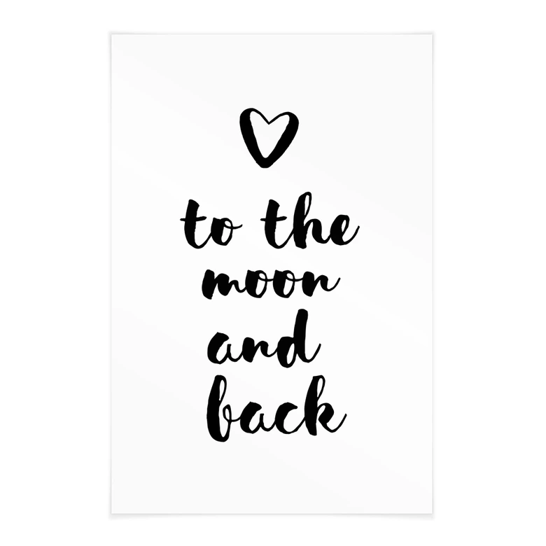Stoffbild Love to the moon and back 