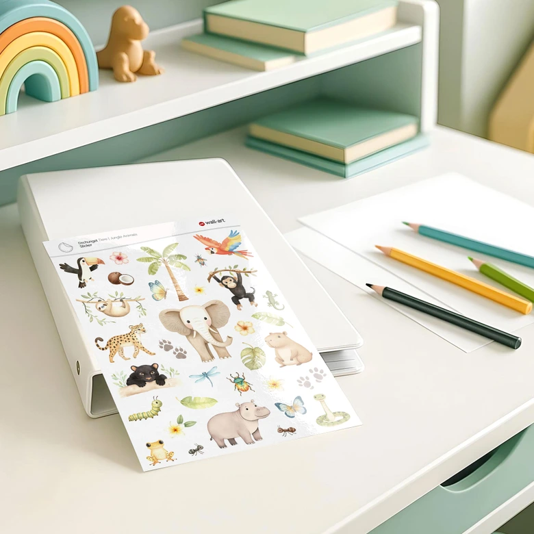 Autocollants animaux de la jungle 