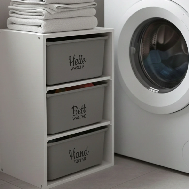 Sticker Wäsche-Organisation 