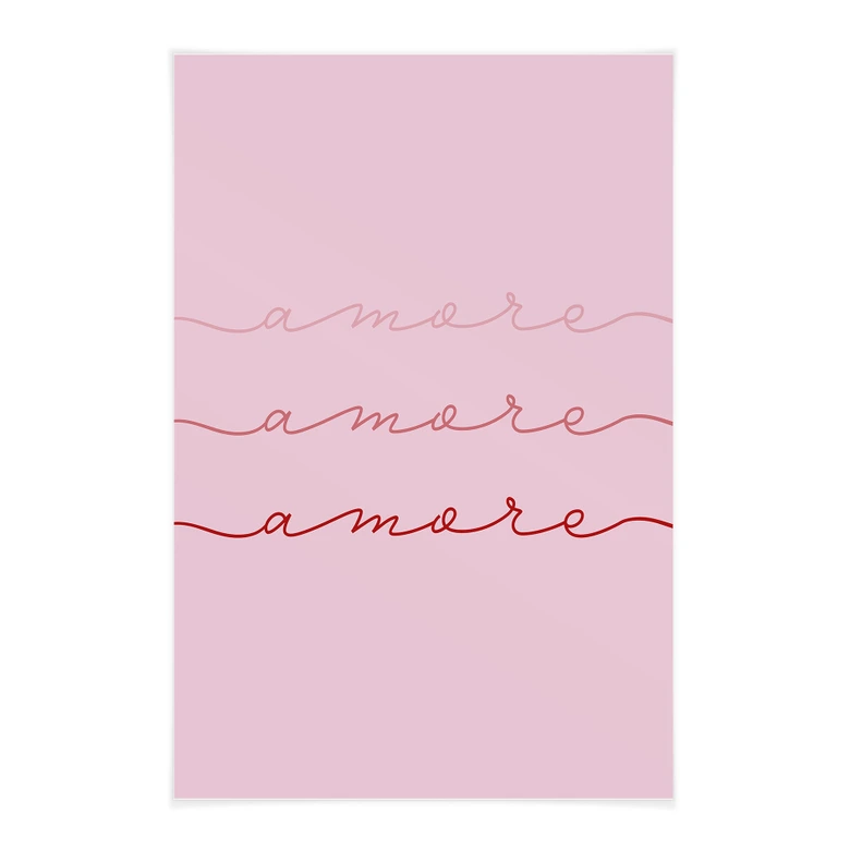 Stoffbild mit Schriftzug Amore 