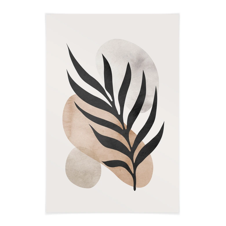 Stoffbild Botanische Silhouette mit kunstvoller Geometrie - Costa 