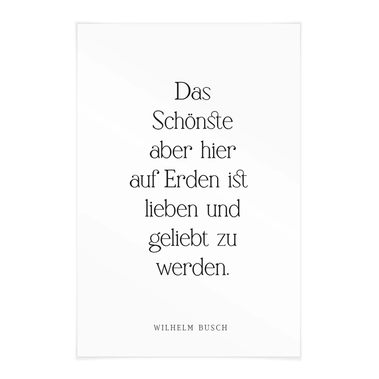 Stoffbild Das Schönste auf Erden 
