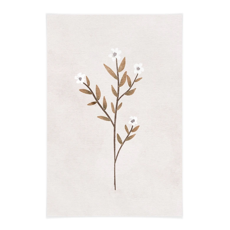 Stoffbild Blumen Illustration - Vergissmeinnicht - Goed Blauw 