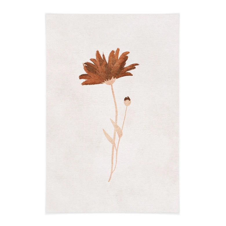 Affiche textile Fleur sauvage abstraite - Goed Blauw 