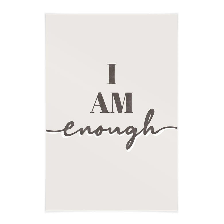 Stoffbild mit Spruch - I am enough 