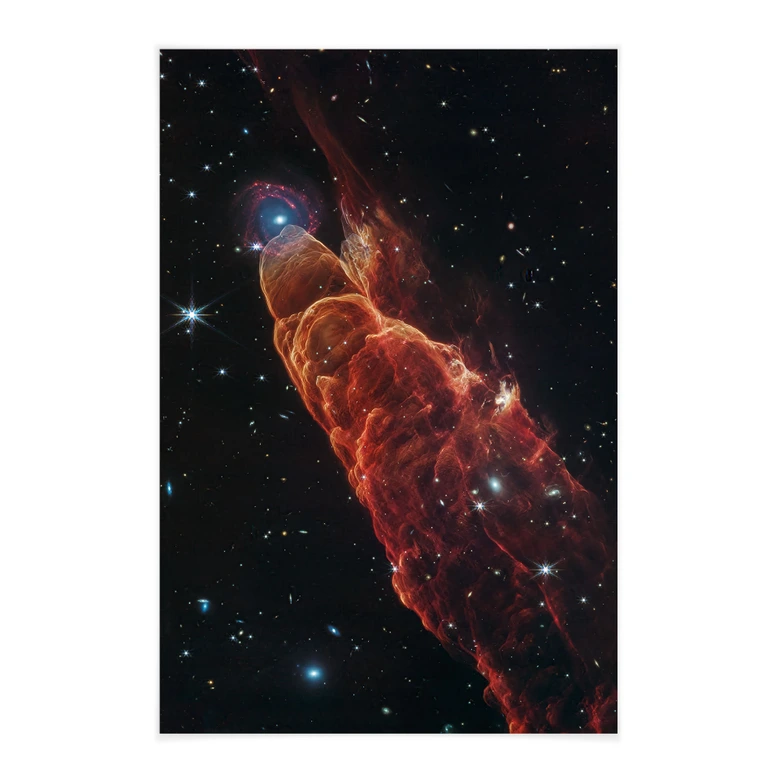 Affiche textile James Webb Telescope - Cyclone cosmique Herbig Haro 49/50 