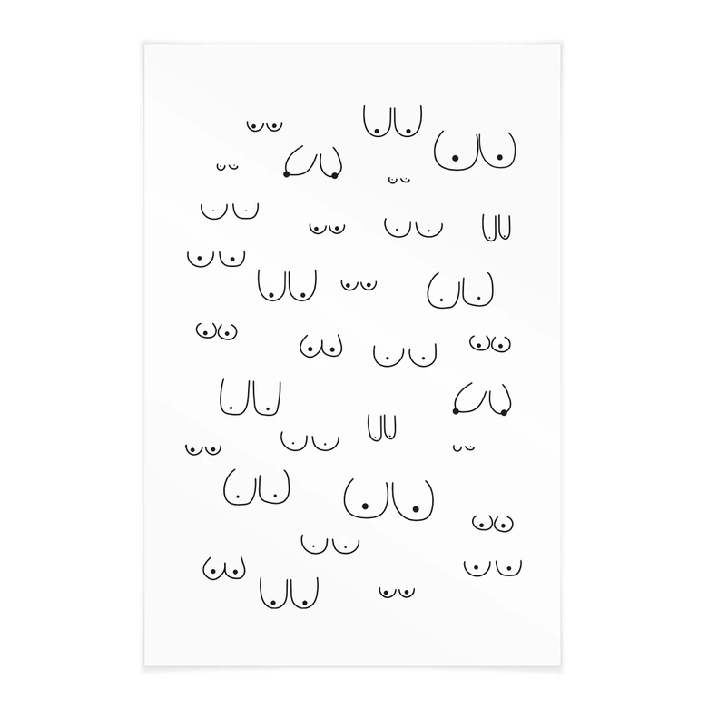 Stoffbild Line Art - Vielfalt der Weiblichkeit - Kerr-Dineen 