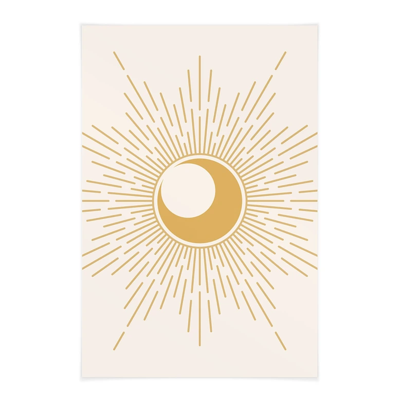 Stoffbild Goldene Sonnenstrahlen - KsanaKalpa 