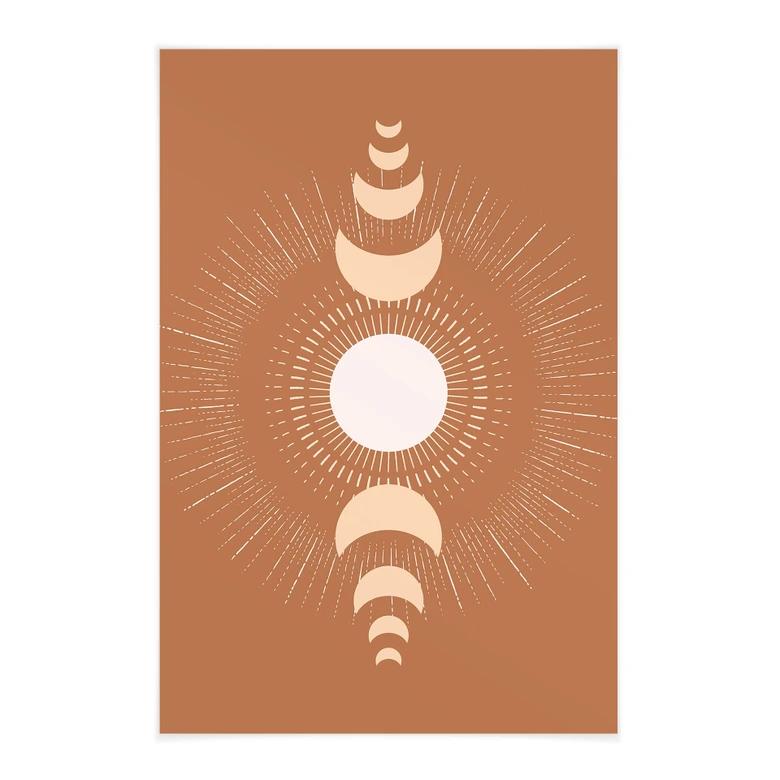 Stoffbild Mondzyklen - Sonne und Mond im Einklang - KsanaKalpa 