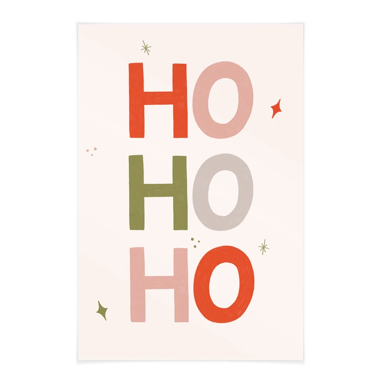 Stoffbild Weihnachtliches Ho Ho Ho - Menina Lisboa 