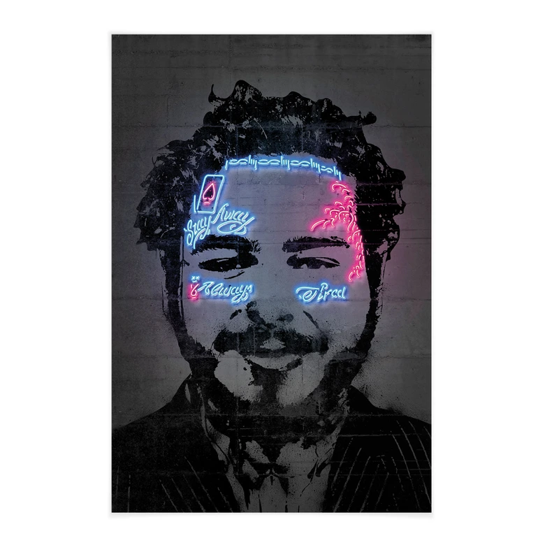 Textielposter Post Malone - Mielu 