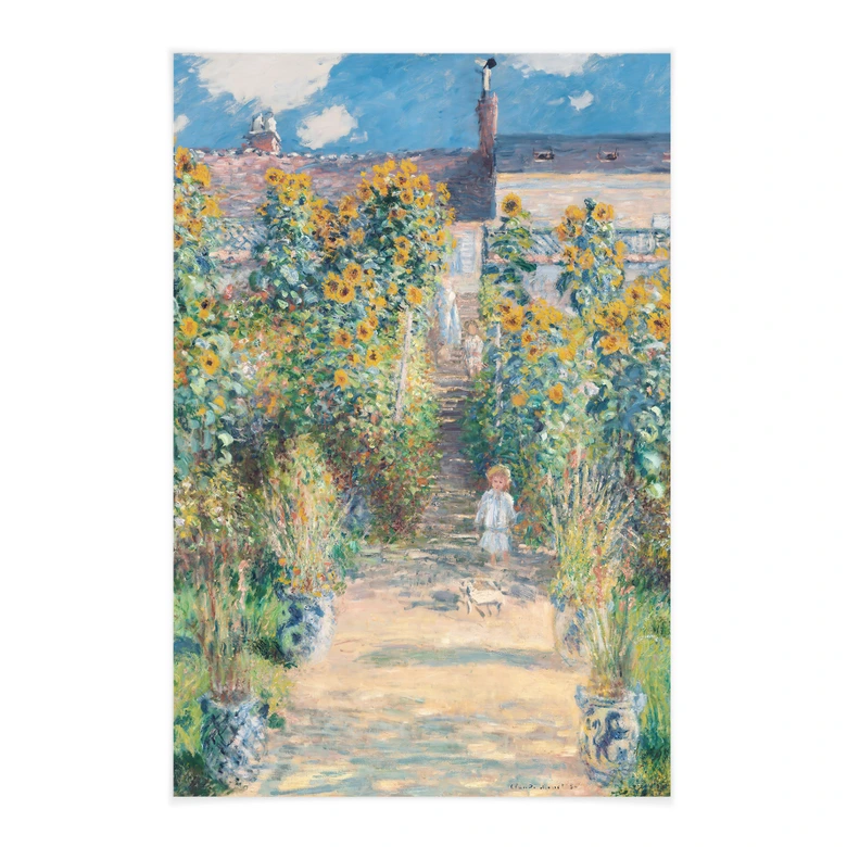 Textielposter Monet - De tuin van Monet in Vétheuil 