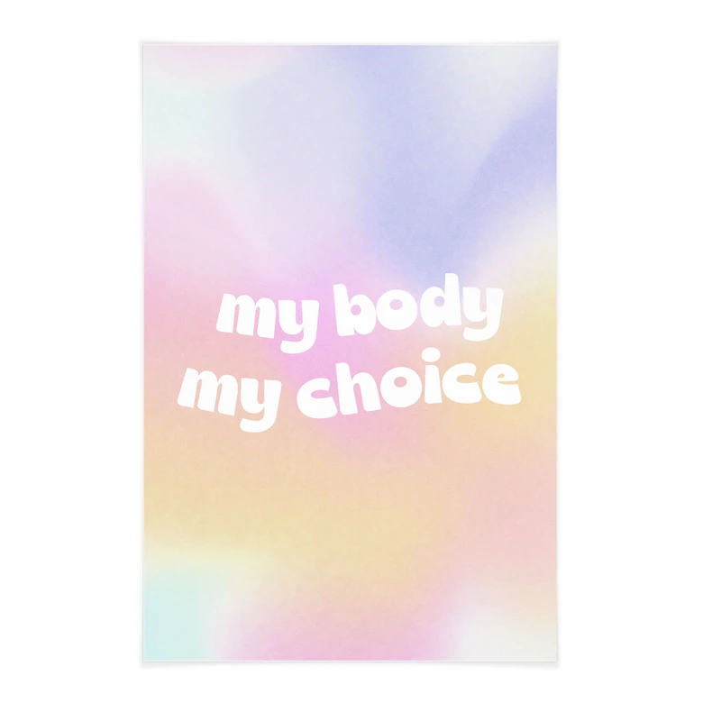 Textielposter Mijn lichaam mijn keuze 