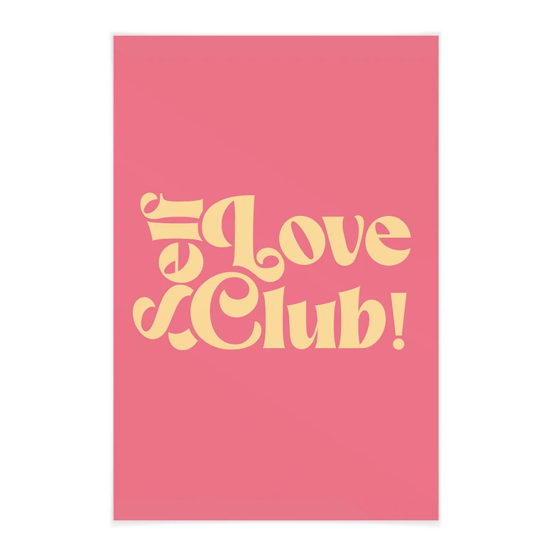 Stoffbild Self Love Club Pink - Prints by Ayleen 