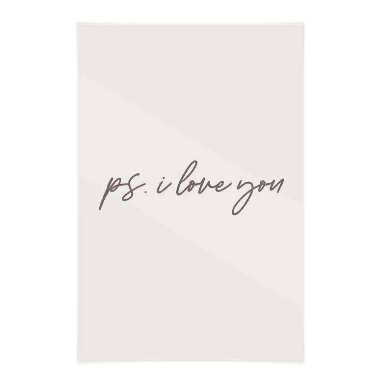 Stoffbild Ps. I love you - Liebesbotschaft für den Valentinstag 