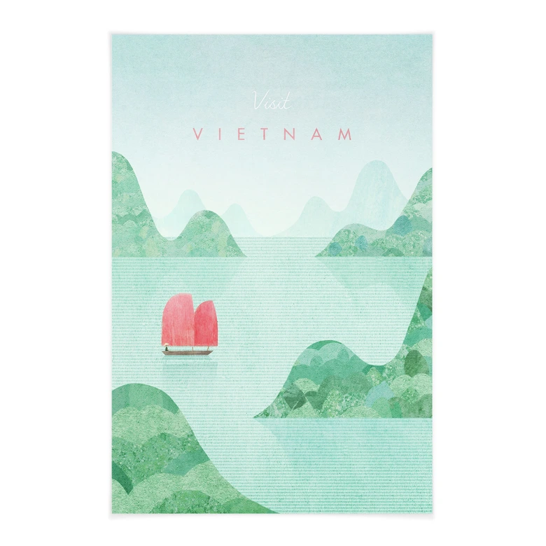 Stoffbild Halong-Bucht auf Vietnam-Reisen - Rivers 