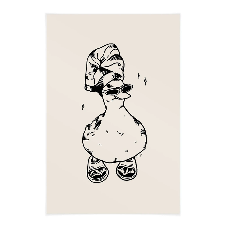 Obraz z tkaniny Fajna kaczka spa w okularach przeciwsłonecznych - Royle 