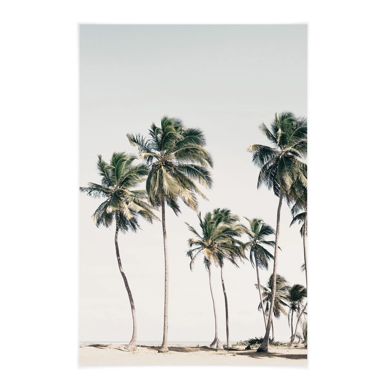 Affiche textile Palmiers tropicaux sur la plage - Sisi & Seb 
