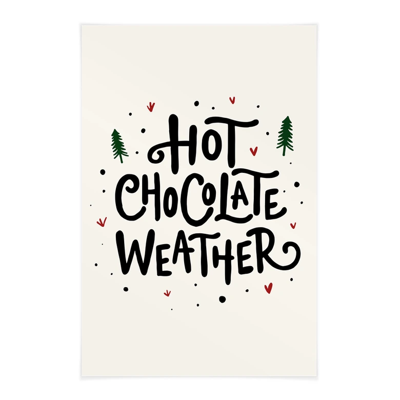 Stoffbild Hot Chocolate Christmas Print - Soley 