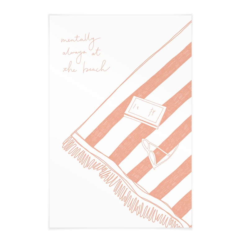 Obraz tkaniny tęskniący za plażą i morzem - Soley 