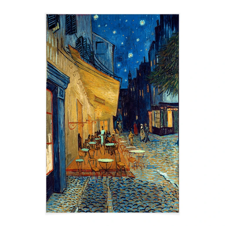 Stampe su tessuto van Gogh - Terrazza del caffè di sera 